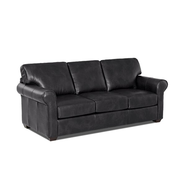 Wayfair Custom Upholstery™ 91'' Leather Sofa | Wayfair